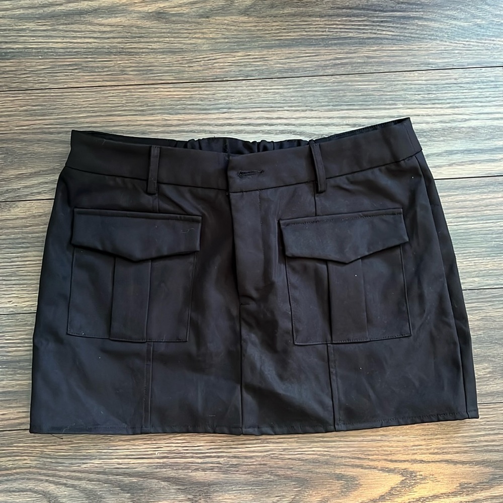 Black Cargo skirt